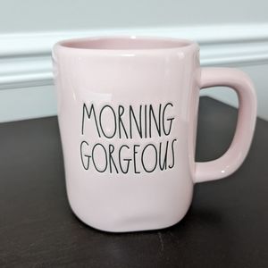 EUC Rae Dunn Pink MORNING GORGEOUS Ceramic Mug